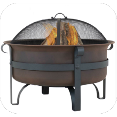 YOHO portable fire pit steel 34 inch Large and Deep Fire Pit