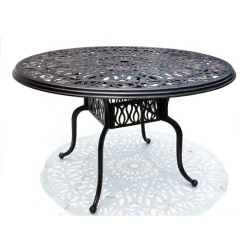 Cast Aluminum Fire Pit Table Outdoor Patio Dining Table Round Garden Dining Table for Patio