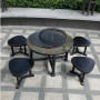 Outdoor garden patio  outdoor fire pit gas Burning bbq brazier charcoal fire pit table and chairs