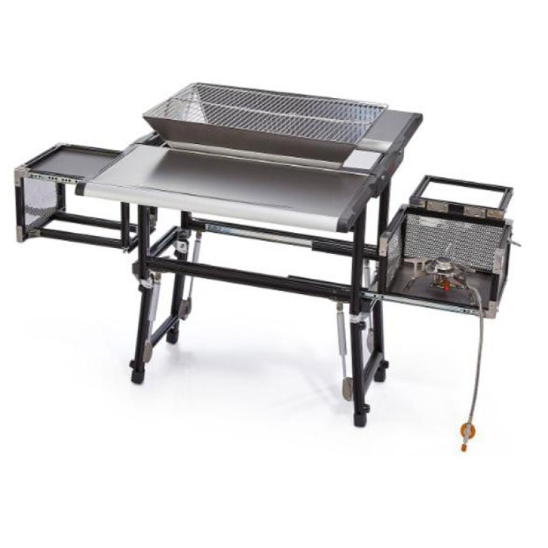 outdoor aluminum portable kitchen camping picnic charcoal BBQ barbecue grill set