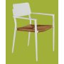 Metal Indoor-Outdoor Chair Stackable Garden Chairs with Back Restaurant Metal Arm Chair