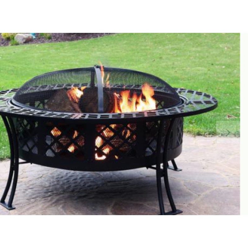 OEM Customized Modern Outdoor Backyard chaburning garden fire round bowl BBQ fire pit smoker bbq  charcoal grill family use