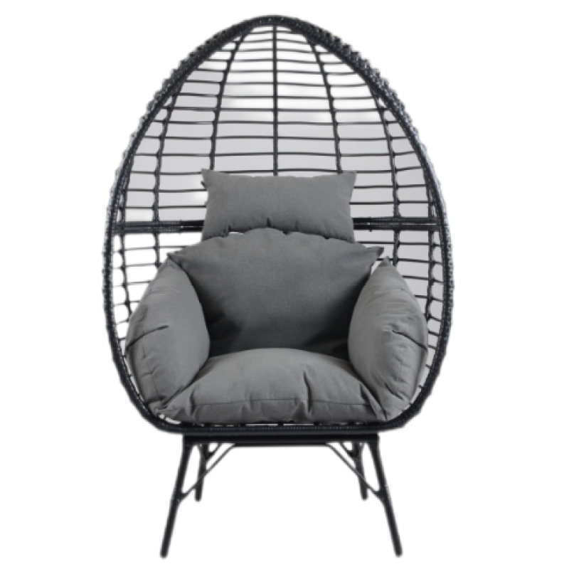 YOHO Hot sale Outdoor Garden hanging chair Rattan Patio Hammock Hanging egg Swing Chair with stand