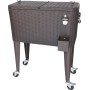 Outdoor rolling steel PU beer cooler box cart on wheel Beverage Cooler Ice Bucket Rolling Cart for party BBQ