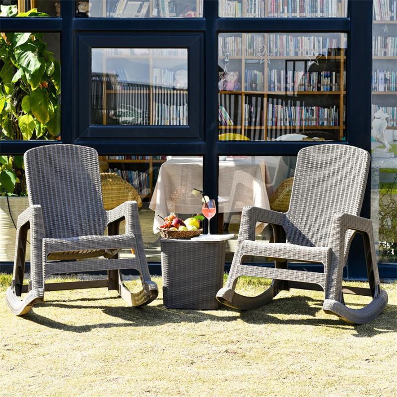 Outdoor PP metal Garden furniture bistro set table and chair set