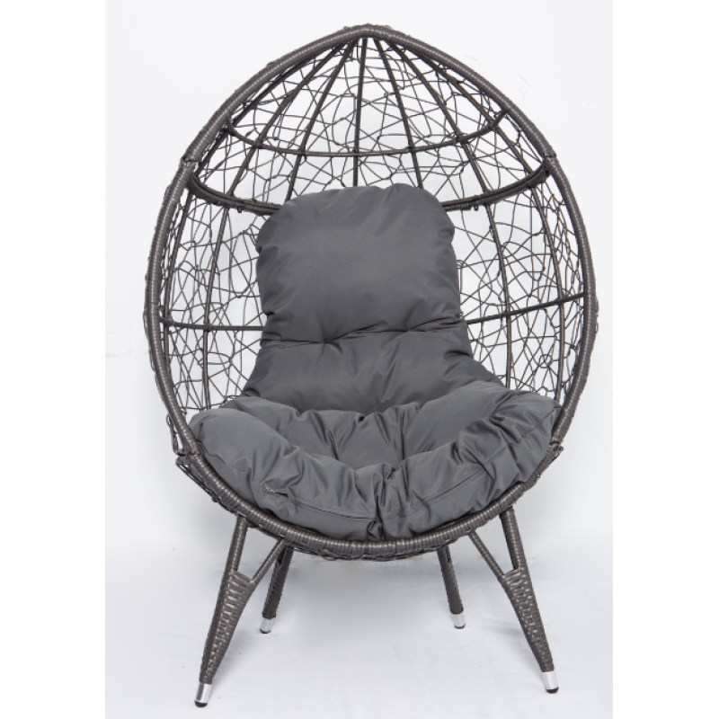 Wholesale Custom Leisure Egg Chair Swing With Seat Cushion Single Swing Wicker