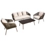 4pcs Furniture Outdoor Patio Set Furniture Patio Garden Table and Rope Chair Sofa Sets Outdoor Garden Furniture Set