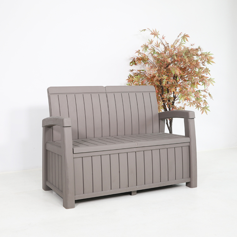 5pcs plastic wicker dining table set garden space save plastic sofa chair set