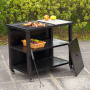 Outdoor garden square outdoor brasero charcoal fire pit cart