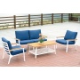 YOHO 4pcs Modern Aluminum Outdoor sofa set all weather outdoor Garden furniture simple Sectional sofa set