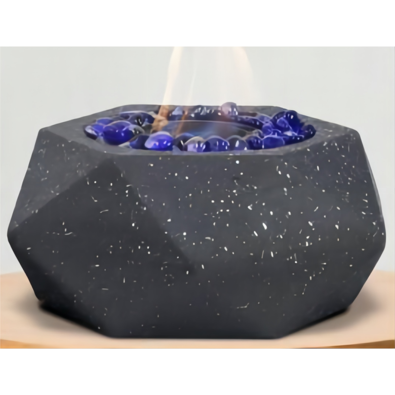 YOHO Indooe Ethanol Table Top Fire pit bio ethanol burner fireplace Indoor easy carry warming Fire Pit with glass cover