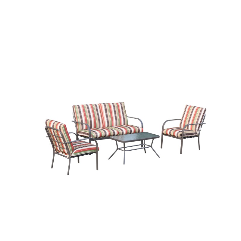YOHO 3PCS Outdoor Furniture Garden Adjustable living room lounge aluminum sectional Sofa set with cushion