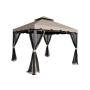Outdoor Modern Heavy Duty All Weatherproof Patio Aluminum Frame Gazebo Tent with Mosquito Netting and Side Walls