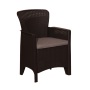 PP sofa set 3pcs Plastic rattan-looked sofa set garden chair with table Outdoor Furniture