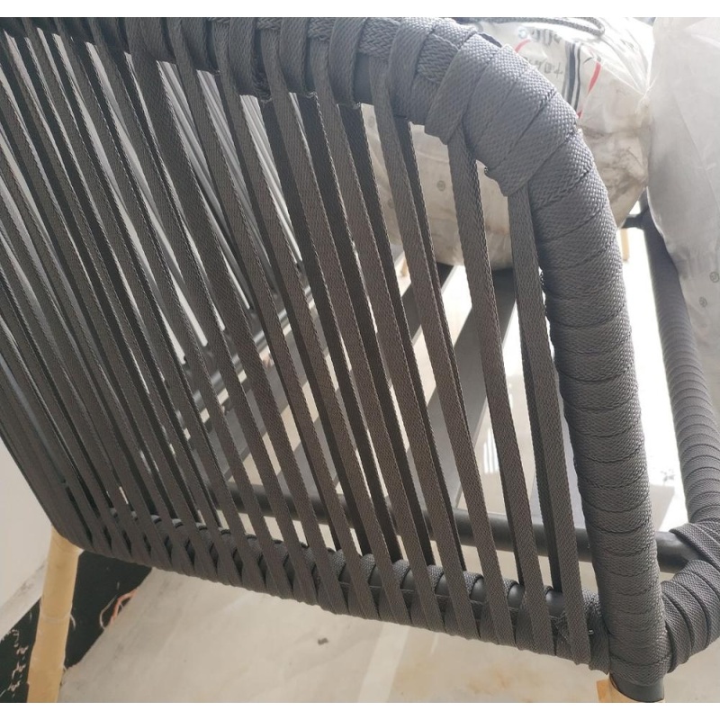 New product braid woven table and chairs for garden causal conversation rattan sofa rattan rope furniture