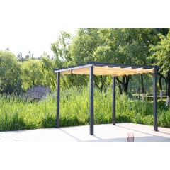 YOHO All Weather Outdoor Garden Gazebo Pergola Waterproof Opening Roof sunshade outdoor gazebo