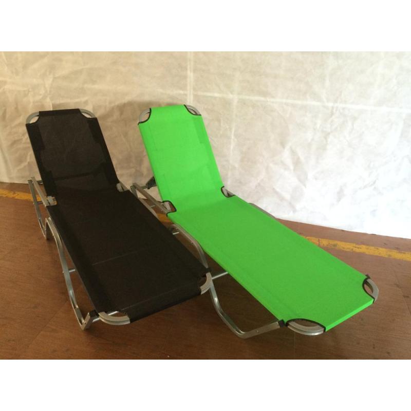 Outdoor Furniture Aluminium KD Sun Bed Cheap Adjustable Lounge Stackable Aluminium Beach Chair