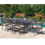 Luxury Outdoor Garden Patio Modern Cast Aluminum Light Luxury Rectangular Dining Telescoping table