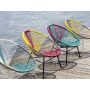 PE Rattan/Wicker Hand weave Acapulco Chair Outdoor, All-Weather Patio Egg Chair,Colorful Acapulco Accent Chair