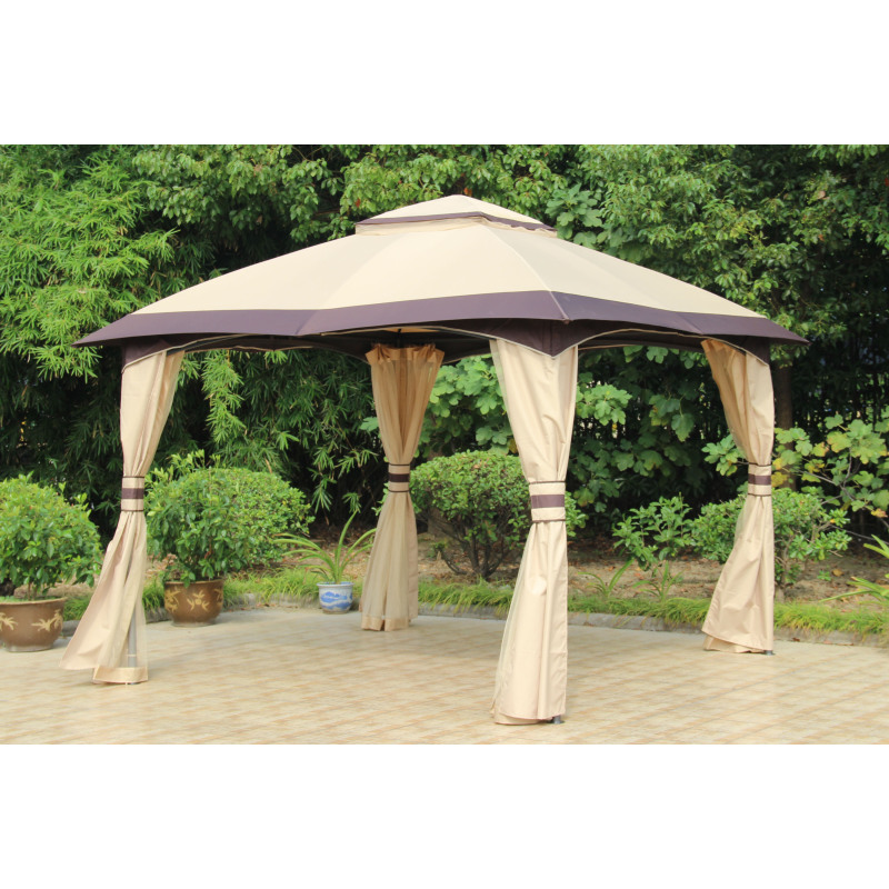 Hot sales garden winds rome post gazebo replacement canopy top cover and netting