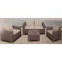 Yoho hot sale patio sofa set for garden oval rattan sofa patio modern rattan leather sofa