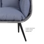 Yoho patio furniture adult size egg chair double zero gravity chair rocking egg chair
