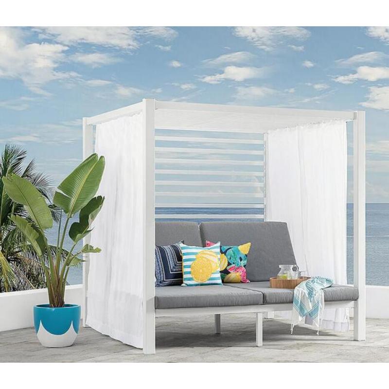 Aluminum Outdoor Beds With Cushion Patio Daybed With Canopy