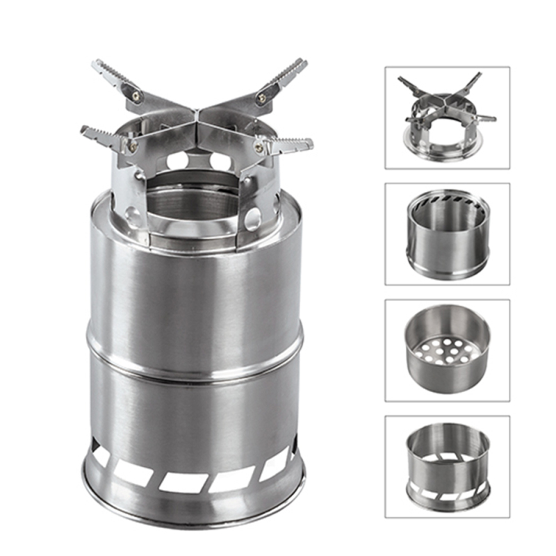 Wood Burning Stove Portable Camping Stove For Outdoor Use Backpacking Camp Stove