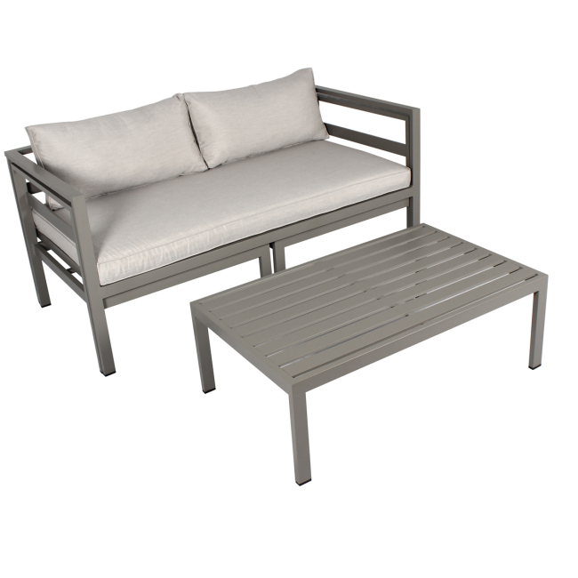 YOHO Outdoor Garden Furniture Aluminum Sofa Set simple design modern sectional conversation sofa set