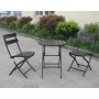 3 Piece Outdoor Metal Bistro Set Folding Steel Patio  Chairs and table