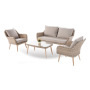 Outdoor Garden furniture 4pc Rattan Sofa Set KD  for hotel outdoor rope sofa outdoor sofa set furniture