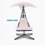 Deluxe Garden Helicopter Dream Chair Hanging Swing Hammock Sun Lounger Chair Chaise Sunshade Canopy Deck Patio Pool Porch