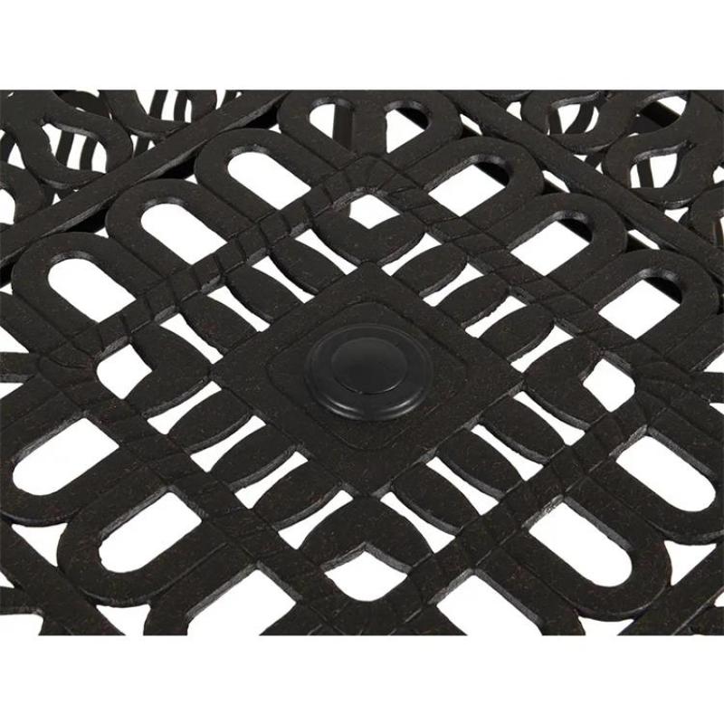 Luxury Garden Patio Modern Cast Aluminum High Quality Square Dining Table