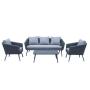 Outdoor Furniture Wicker Sofa Sets PE Rattan With 5 Seater KD Sofa And Table Garden Set