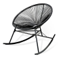 Outdoor Patio Garden Backyard Funiture Luxury  Chair Modern Iron Comfortable  Leisure Armchair Rocking Chair