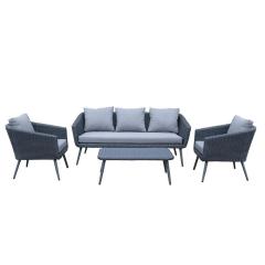 YOHO Outdoor 4 pcs popular outdoor furniture sofa set KD design  garden Leisure  rattan Sectional sofa with arm