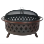 Outdoor Grill Smoker Round Bowl BBQ Fire Pit Burning Customized Garden Backyard Fire Bowl with poker rain cover place lids