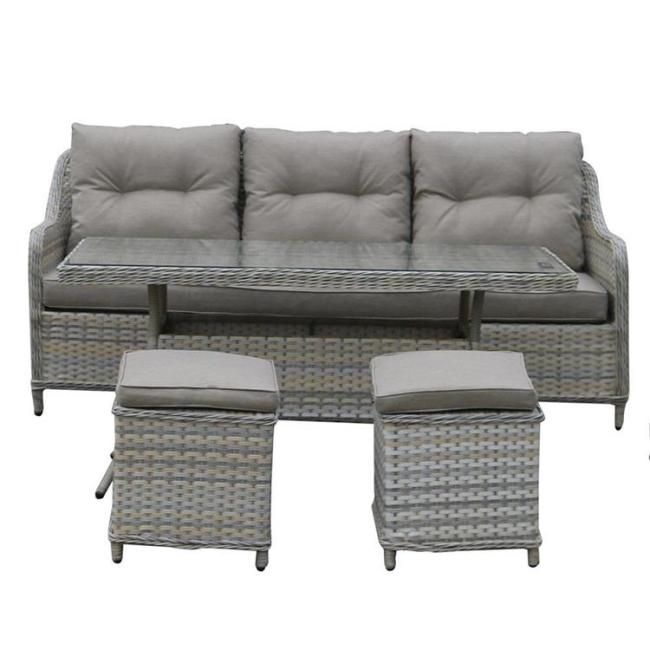 Outdoor garden furniture luxury Rattan   couch conversation patio sofa set