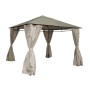 Outdoor patio garden metal hexagonal gazebo canopy with fence nettings side walls
