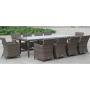 7piece Outdoor PE rattan corner sofa dining set patio dining round table and chair set