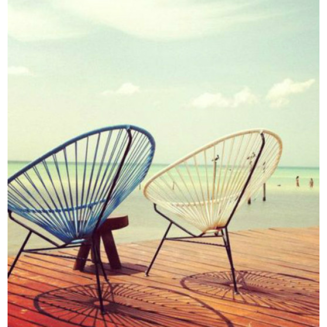 Outdoor Garden Leisure Steel frame Rattan bistro Acapulco Chair Egg Shaped Wicker nest Chair