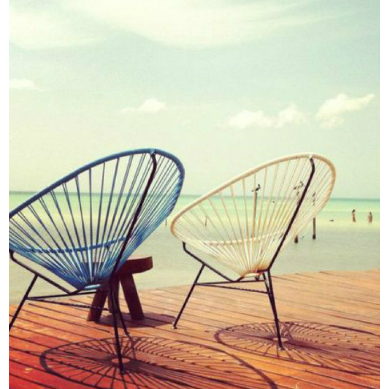 Outdoor Garden Leisure Steel frame Rattan bistro Acapulco Chair Egg Shaped Wicker nest Chair