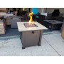Yoho Garden Square Mosaic surface gas furnace Propane Metal Fire Pit Table Set