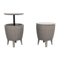 Waterproof  Plastic Ice Cooler Table Beach Outdoor Garden Patio Rattan Pattern Camping Ice Table Storage Plastic Beer Cooler