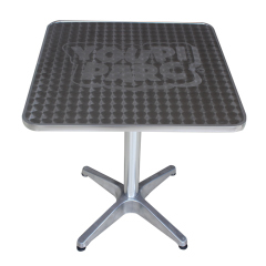 Wholesale height adjustable aluminum outdoor camping round bar tea table