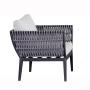 Hot sale  outdoor aluminium frame weave rope woven furniture sectional sofa set