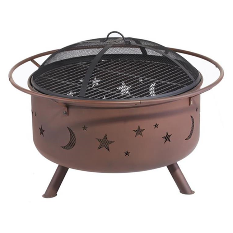 Wholesale Outdoor Patio Steel metal Outdoor Moon and Star Fire Pit with poker