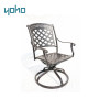 Bistro swivel chair cast aluminum armchair garden patio furniture metal body