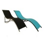 Aluminum frame folding poolside beach sun loungers outdoor garden chaise blue sun lounger recliner