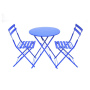 3pcs Outdoor Metal Table And Chair Folding Garden Bistro Set
